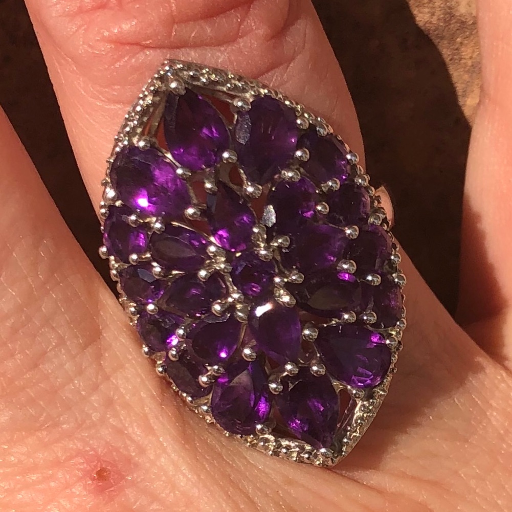 Pangea Mines Amethyst Ring, Size 7, Msrp $499.99